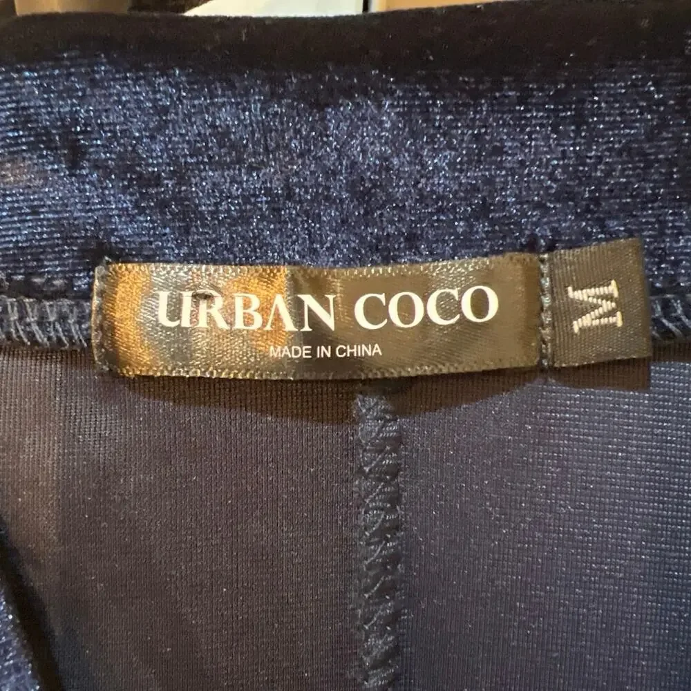 Urban Coco Velour Duster Coat Medium Sapphire Blue Chiffon Whimsygoth Fairycore